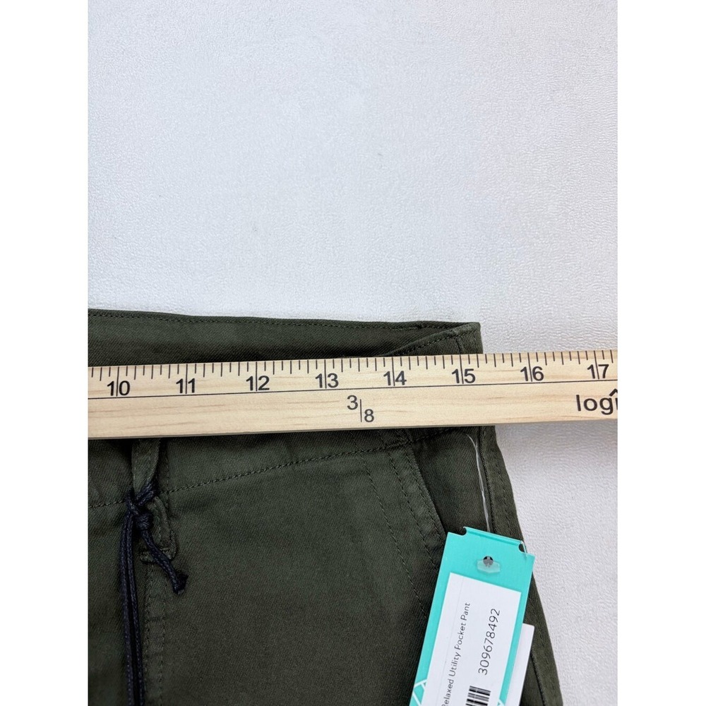 Studio Blue Sophia High Rise Relaxed Utility Pants Olive Green Womens 10 - Picture 10 of 12